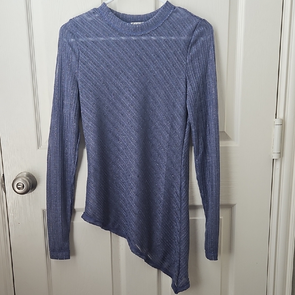 Asymmetrical Sparkly Long Sleeve